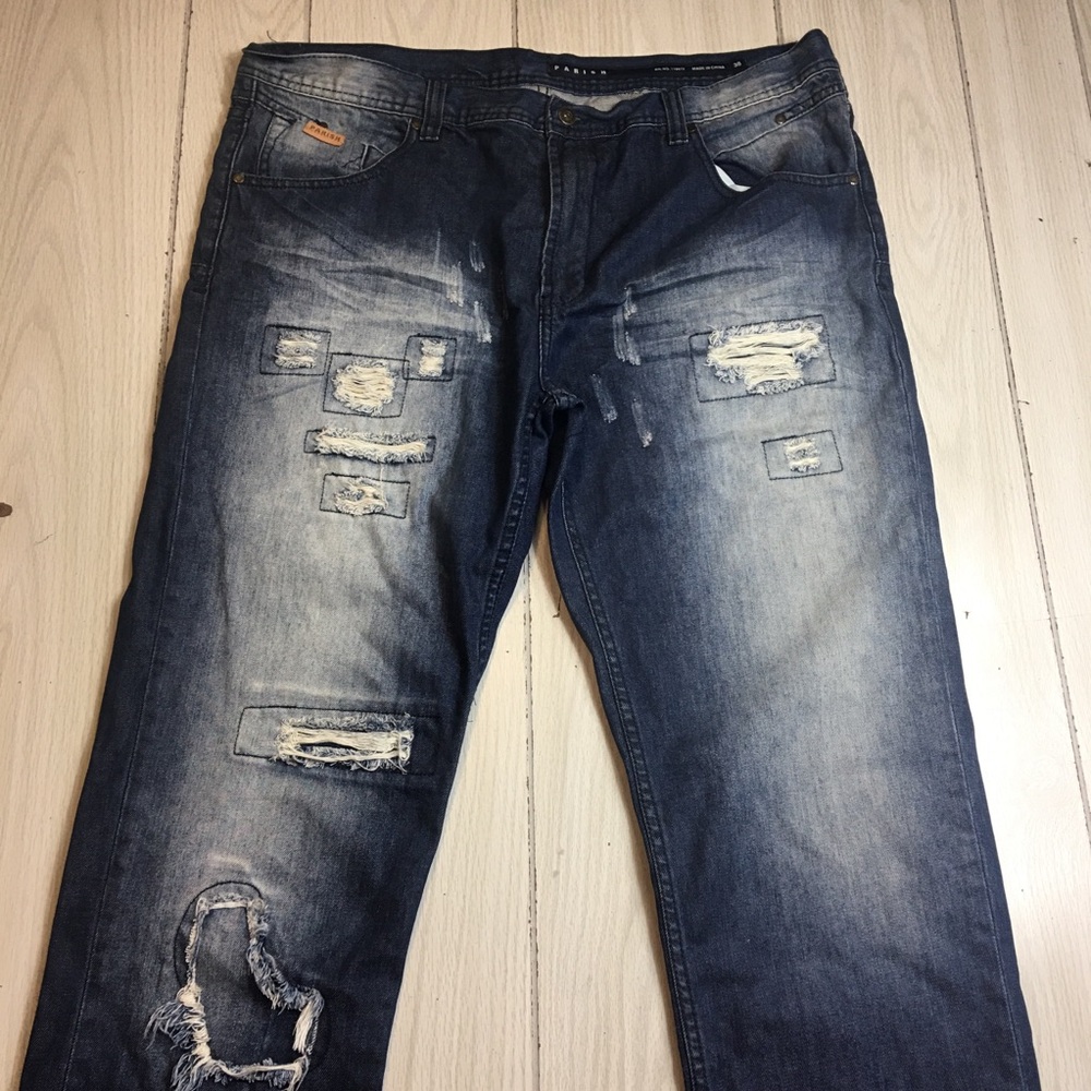 Parish Nation 119972 Y2K Men’s Size 38/34 Blue Denim Jeans cotton